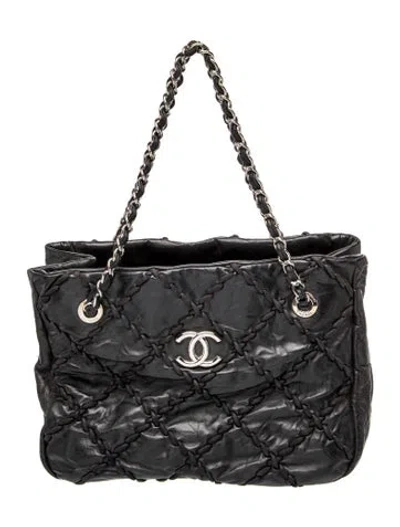 Pre-owned Chanel Ultra Stitch Tote In Black