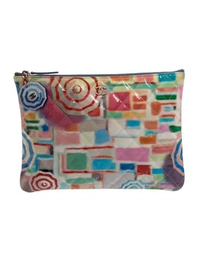 Pre-owned Chanel Umbrella Medium O-case Pouch In Multicolor
