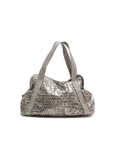 Chanel Unlimited Ligne Bowling Bag In Silver