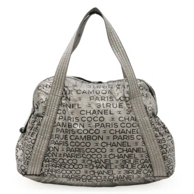 Pre-owned Chanel Unlimited Nylon Shoulder Bag Tote Bag () In Silver