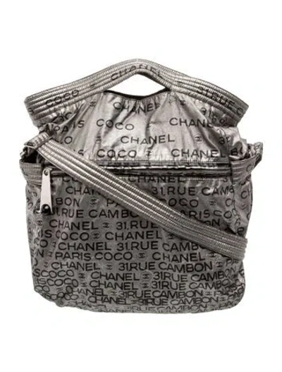 Pre-owned Chanel Unlimited Tote In Silver