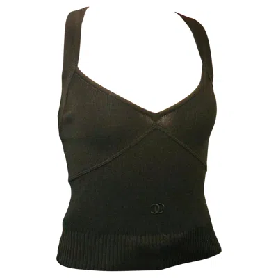 Pre-owned Chanel Unworn With Tag  1996 Black Tank Top