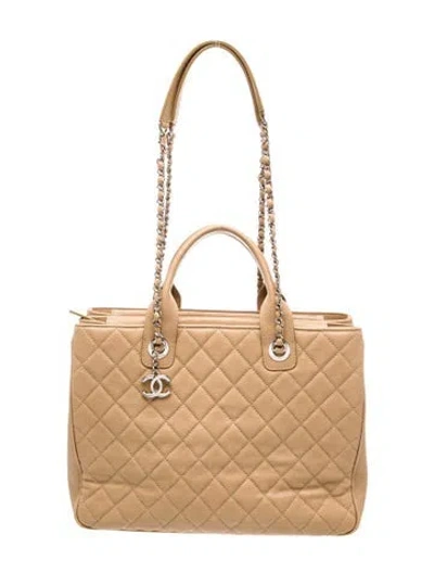 Pre-owned Chanel Urban Companion Shopping Tote In Neutral