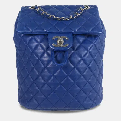Pre-owned Chanel Urban Spirit Backpack In Blue