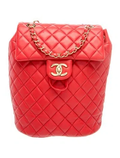Pre-owned Chanel Urban Spirit Backpack In Red