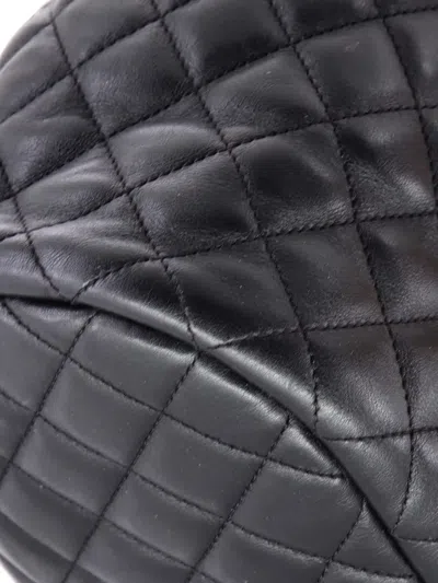 Pre-owned Chanel Urban Spirit Quilted Lambskin Large Backpack In Black