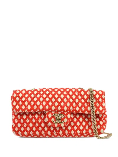 Pre-owned Chanel V Classic Flap Shoulder Bag In Red