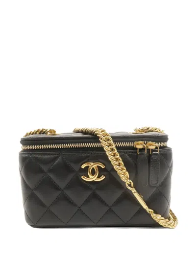 Pre-owned Chanel Vanity Case Cc Cross Body Bag In Black