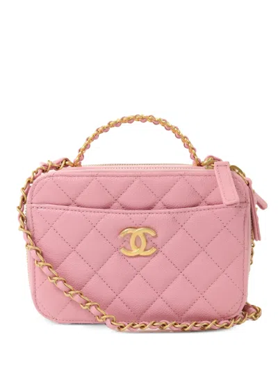 Pre-owned Chanel Vanity Case Two-way Handbag In Pink