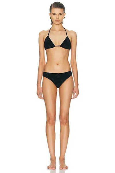 Pre-owned Chanel Velour Bikini Set In Black