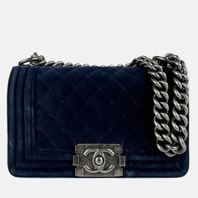 Pre-owned Chanel Velvet Navy