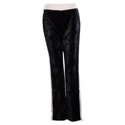 Pre-owned Chanel , Velvet Sports Pants In Black