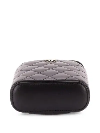 Pre-owned Chanel Vertical Classic Vanity Case With Chain Quilted Lambskin Small Clutch Bag In Black