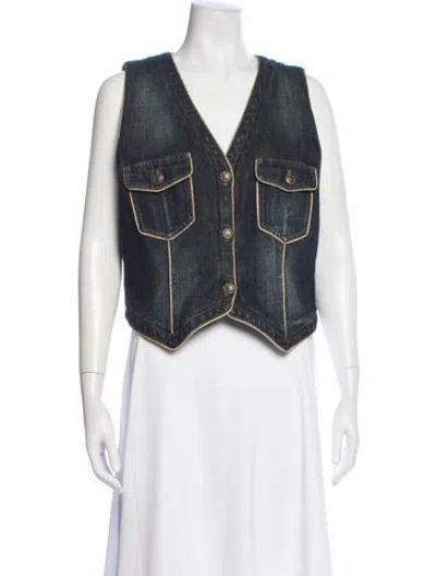 Pre-owned Chanel Vest In Blue