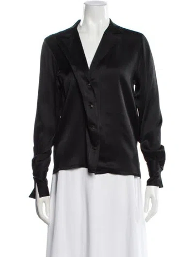 Pre-owned Chanel Vintage 1980's Blouse In Black