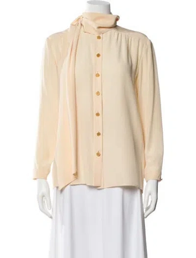 Pre-owned Chanel Vintage 1980's Blouse In Neutrals