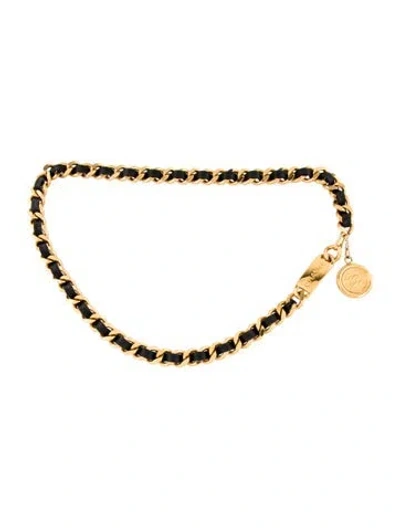 Pre-owned Chanel Vintage 1980's Chain-link Belt In Gold