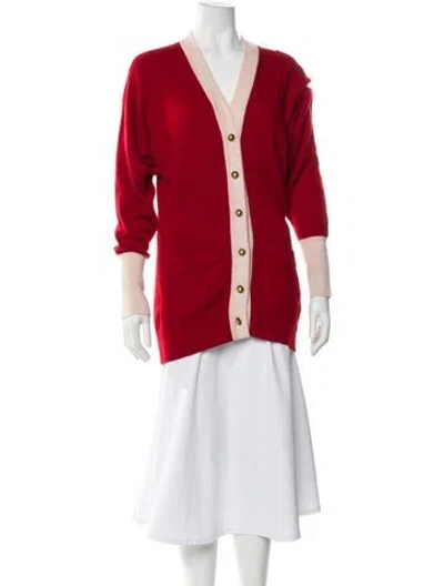 Pre-owned Chanel Vintage 1980's Sweater In Red