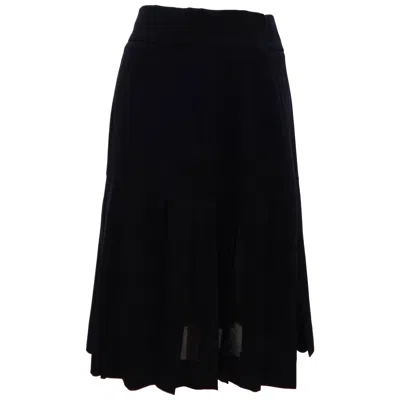 Pre-owned Chanel Vintage 1980s Black See-through Skirt Size S/m Made In France