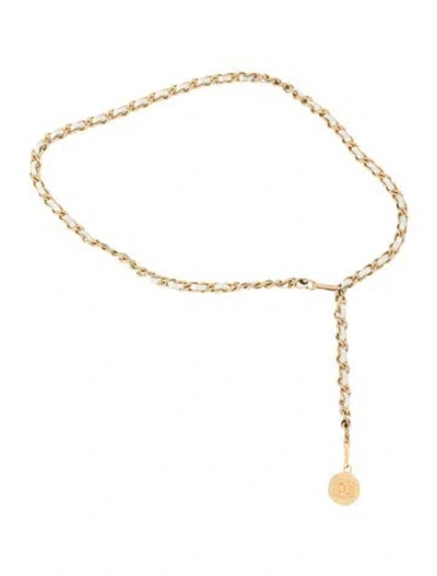 Pre-owned Chanel Vintage 1982 Chain-link Belt In Gold