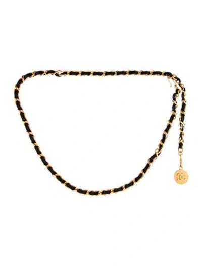 Pre-owned Chanel Vintage 1982 Waist Belt In Gold
