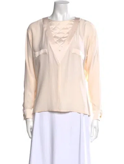 Pre-owned Chanel Vintage 1986 Blouse In Neutral