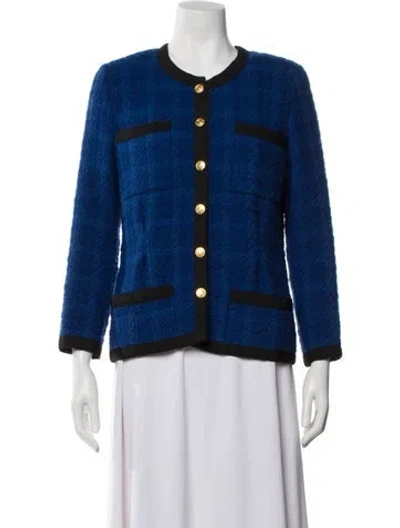 Pre-owned Chanel Vintage 1986 Denim Jacket In Blue