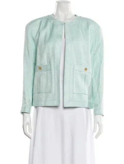 Pre-owned Chanel Vintage 1986 Jacket In Blue