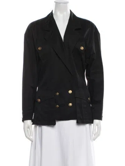 Pre-owned Chanel Vintage 1987 Blazer In Black