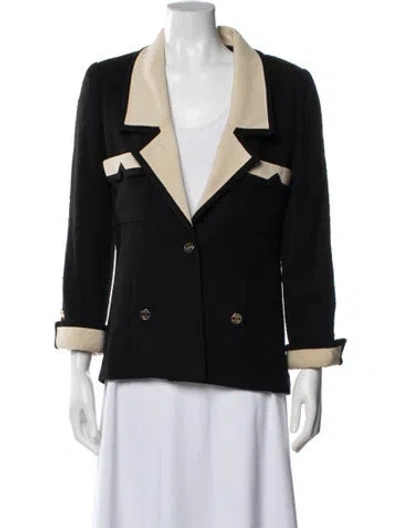 Pre-owned Chanel Vintage 1987 Blazer In Black
