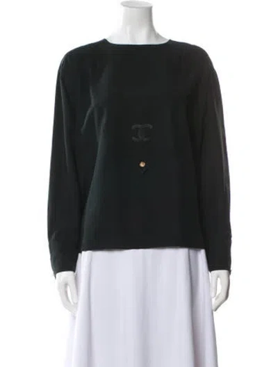 Pre-owned Chanel Vintage 1987 Blouse In Black