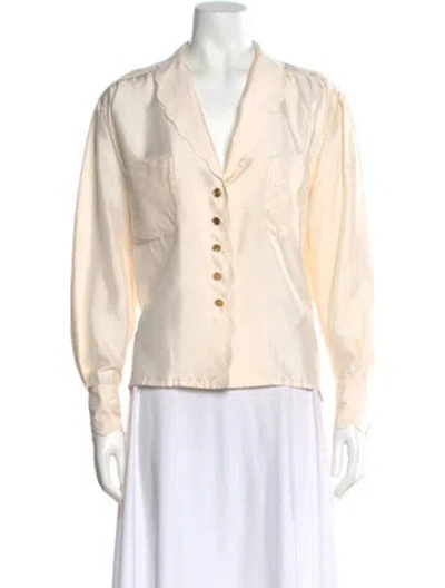 Pre-owned Chanel Vintage 1987 Blouse In Neutral
