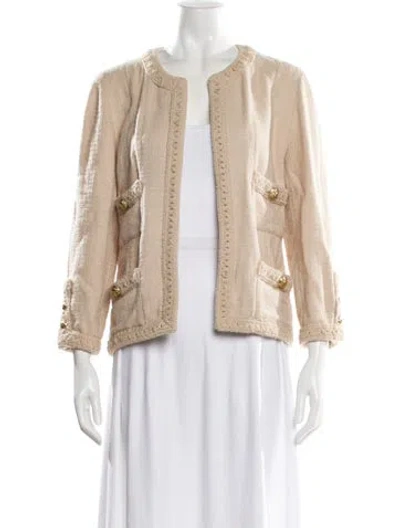 Pre-owned Chanel Vintage 1987 Evening Jacket In Neutral