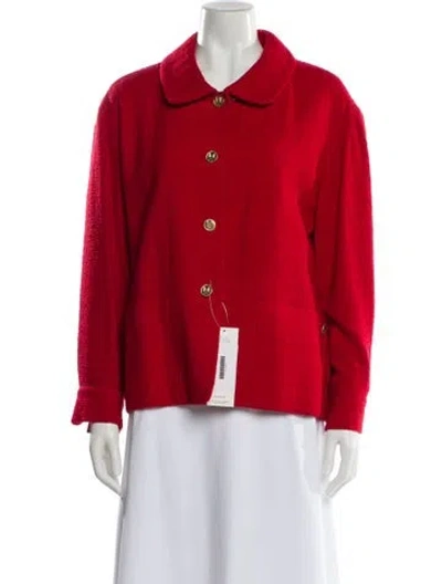 Pre-owned Chanel Vintage 1987 Jacket In Red