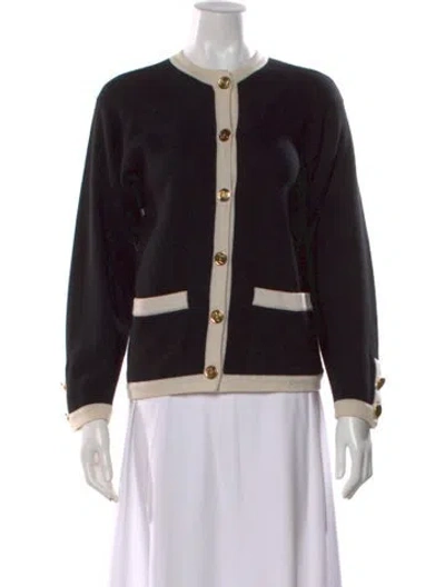 Pre-owned Chanel Vintage 1987 Sweater In Black