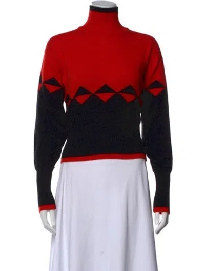 Pre-owned Chanel Vintage 1987 Sweater In Black/red