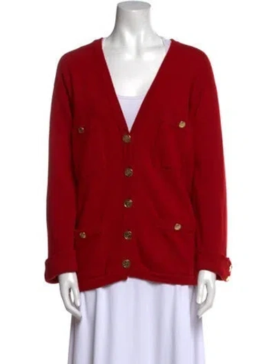 Pre-owned Chanel Vintage 1987 Sweater In Red