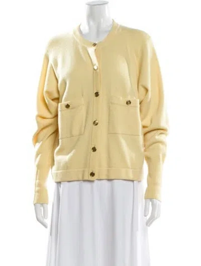 Pre-owned Chanel Vintage 1987 Sweater In Yellow