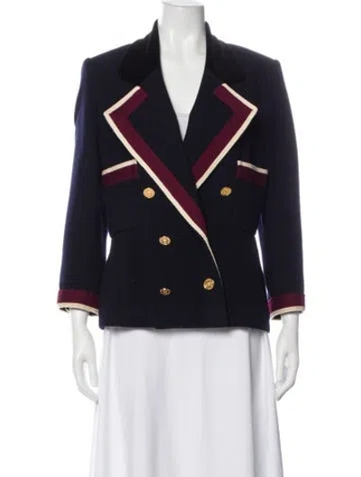 Pre-owned Chanel Vintage 1988 Blazer In Blue