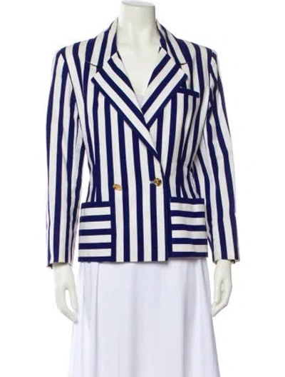 Pre-owned Chanel Vintage 1988 Blazer In Blue