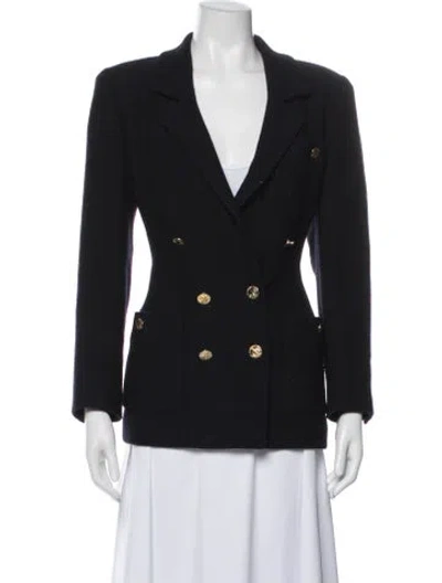 Pre-owned Chanel Vintage 1988 Blazer In Blue