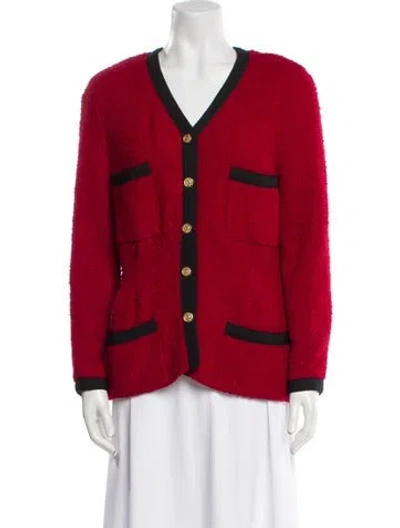 Pre-owned Chanel Vintage 1988 Jacket In Red
