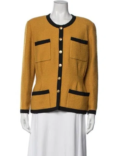 Pre-owned Chanel Vintage 1988 Jacket In Yellow