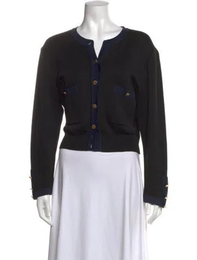 Pre-owned Chanel Vintage 1988 Sweater In Blue/green