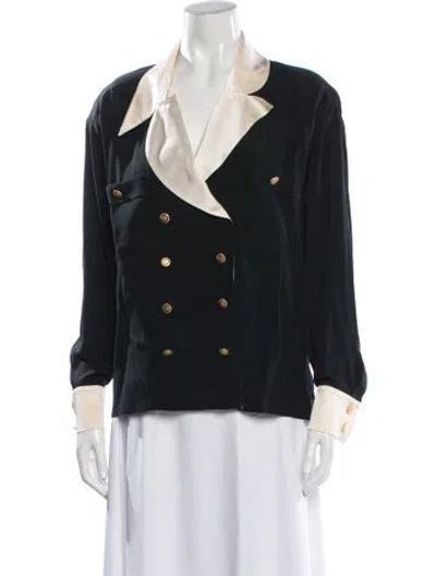 Pre-owned Chanel Vintage 1989 Blazer In Black