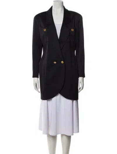 Pre-owned Chanel Vintage 1989 Blazer In Blue