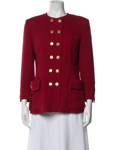 Pre-owned Chanel Vintage 1989 Blazer In Orange/red