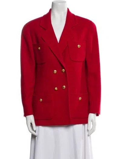 Pre-owned Chanel Vintage 1989 Blazer In Red