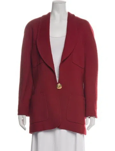 Pre-owned Chanel Vintage 1989 Blazer In Red