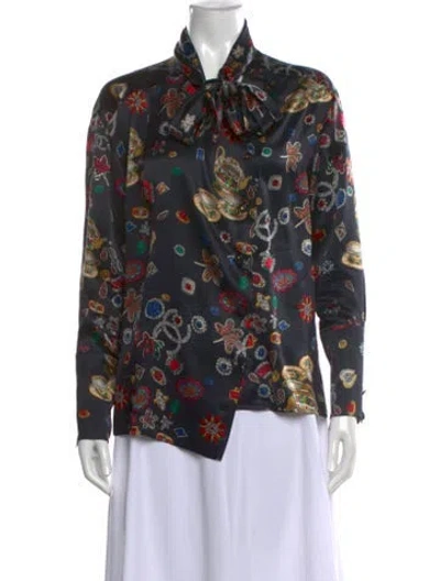 Pre-owned Chanel Vintage 1989 Blouse In Black